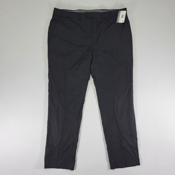 Michael Kors Men's Dress Pants Trousers MALONE Black Wool Blend 40 x 32‎ - Picture 1 of 9